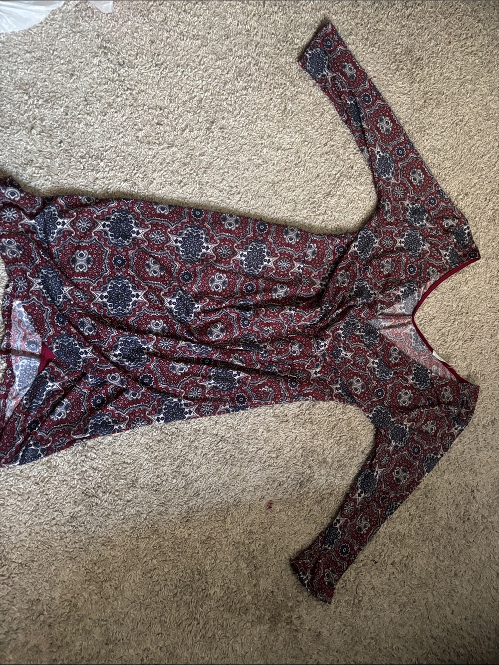 V neck, Half Long Sleeve, Dress Above The knees